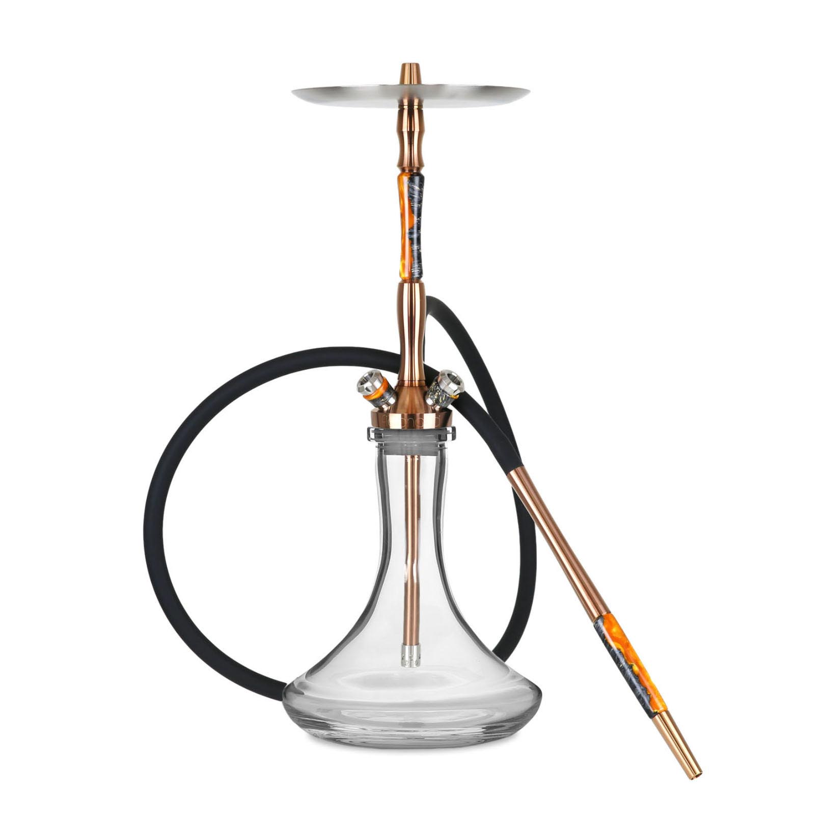 Union Hookah | Fibonacci | Copper Edition Obsidian Amber