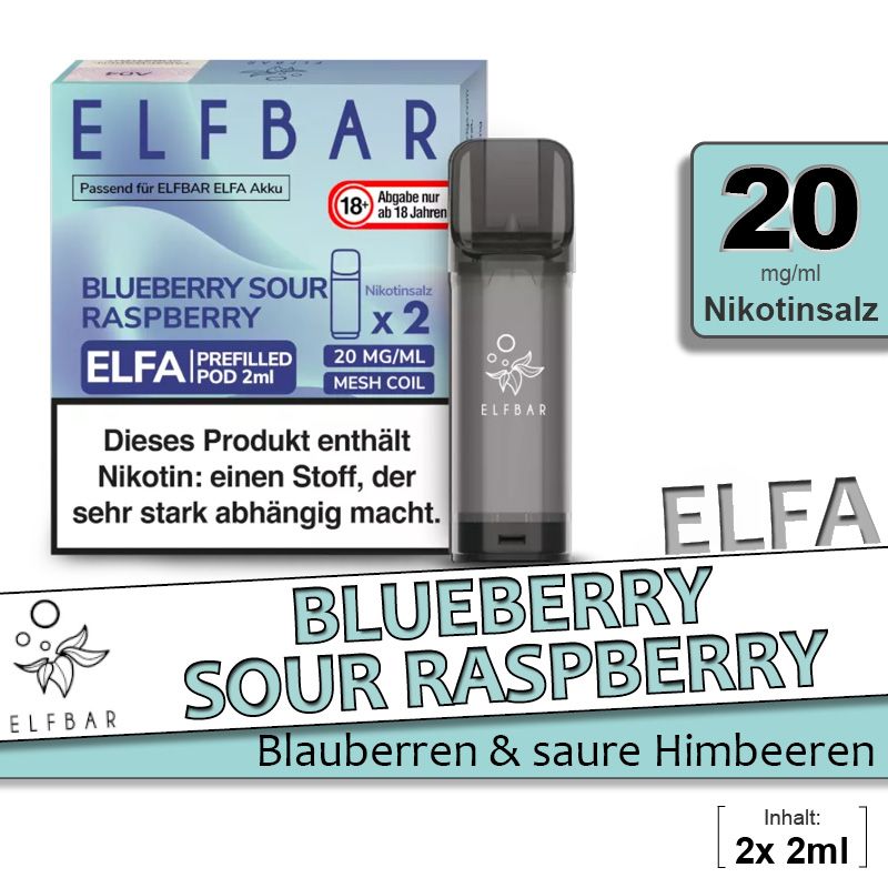 ELFA | Pod | 2 Stück | Blueberry Sour Raspberry