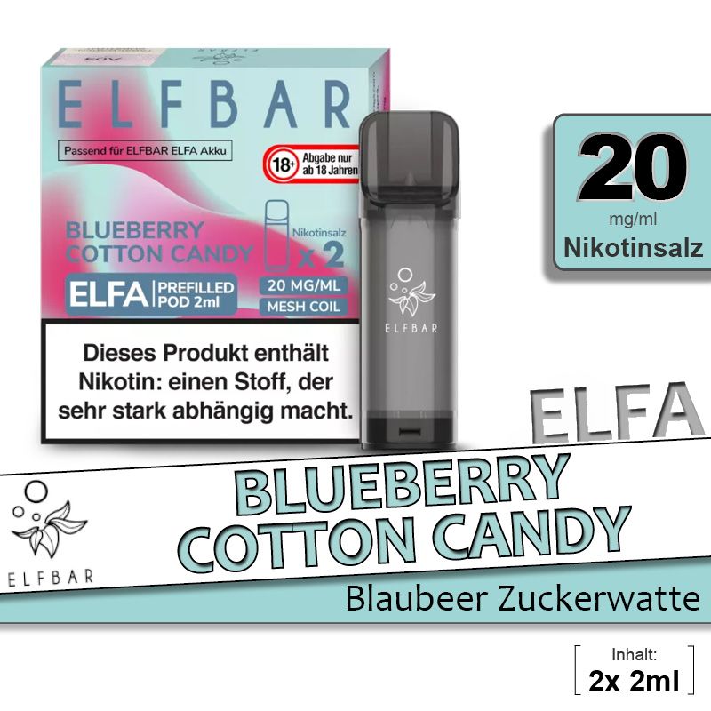 ELFA | Pod | 2 Stück | Blueberry Cotton Candy