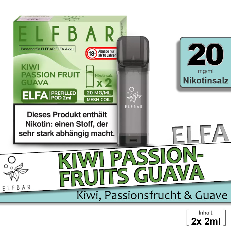 ELFA | Pod | 2 Stück | Kiwi Passion Fruit Guava