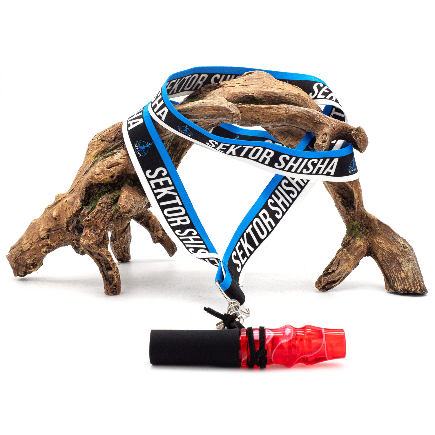 Sektor Shisha Mouth Tip | Wavy Line | Red