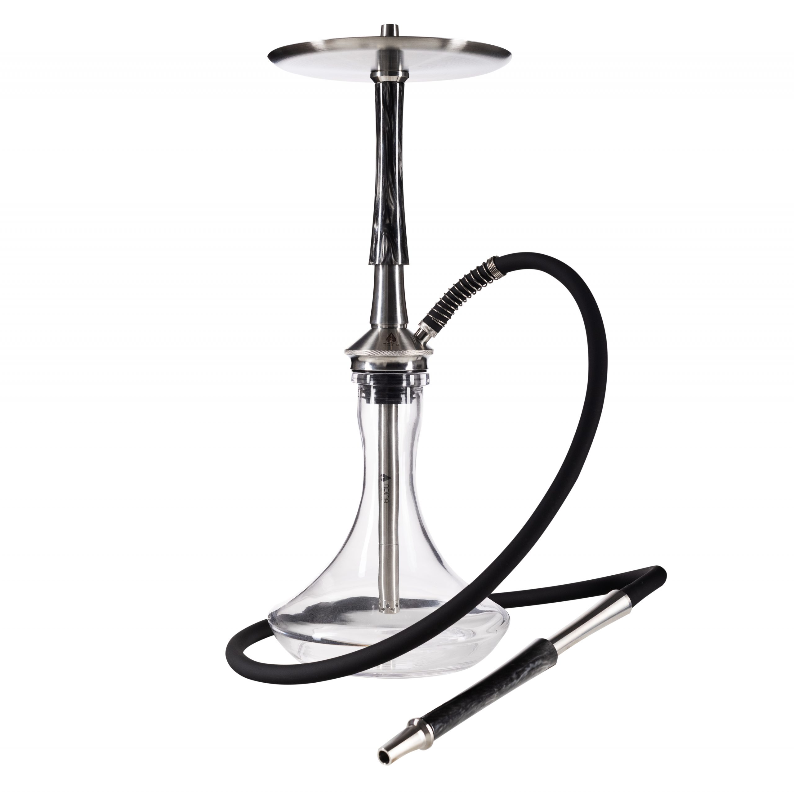 Adina Hookah | Impact | Steel | Black Fog | Clear