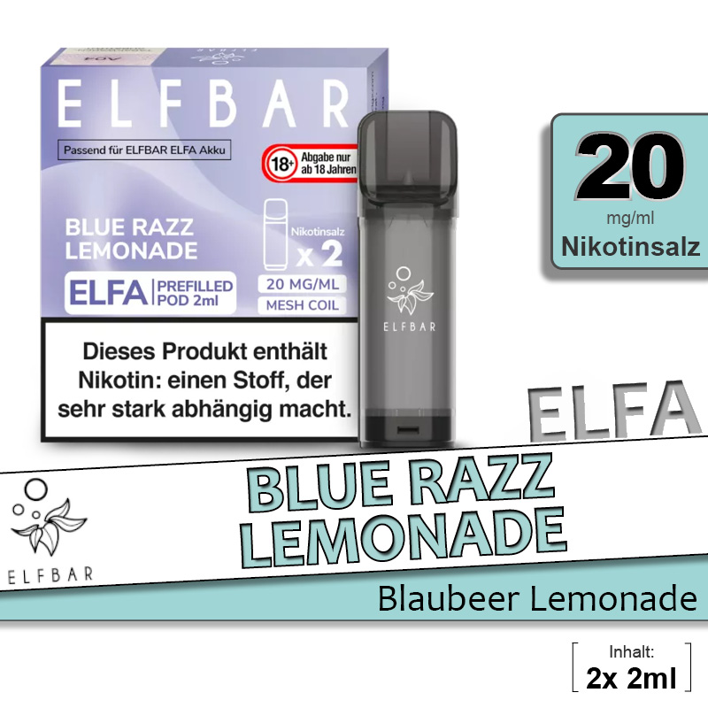 ELFA | Pod | 2 Stück | Blue Razz Lemonade